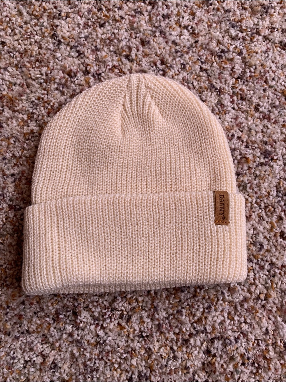 Kids' Cream Knit Beanie